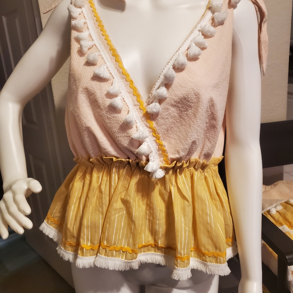 English Factory Josie Babydoll Shirt Large